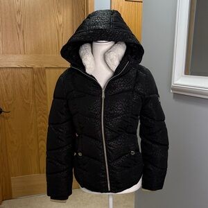 Michael Kors Black Puffer Jacket with Hood